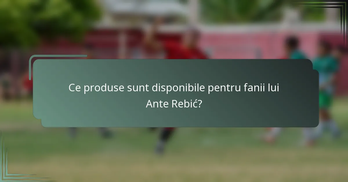 Ce produse sunt disponibile pentru fanii lui Ante Rebić?